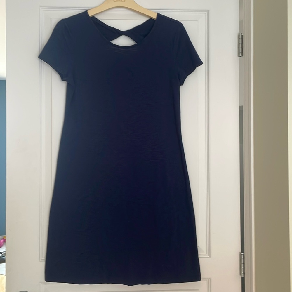 Gap navy blue dress with cut-out bow at the back, Size XS